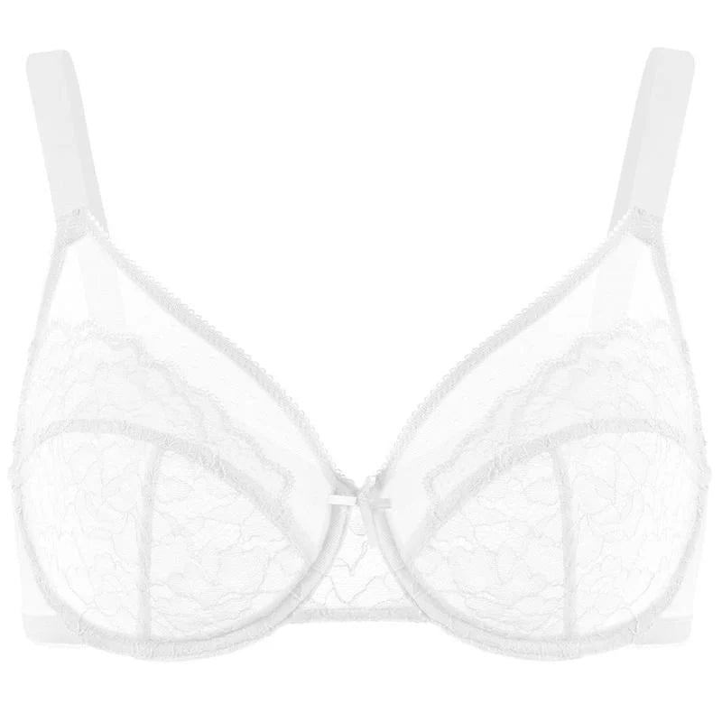 🔥🔥Floral Lace Plus Size Underwire Unlined Unpadded Minimizer Full Coverage Bra