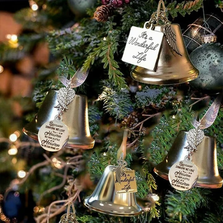 🔥 Memorial Ornaments Angel Wings Bell