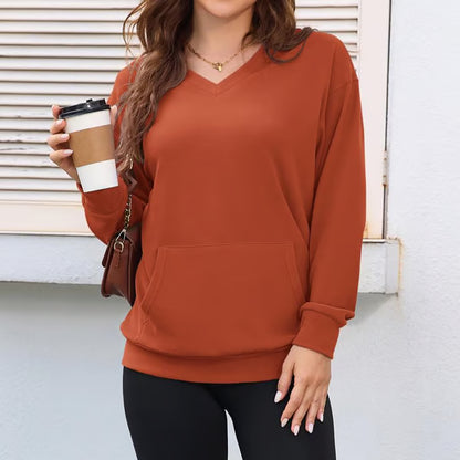 💥Women's Hatless V-Neck Hoodie with Pockets