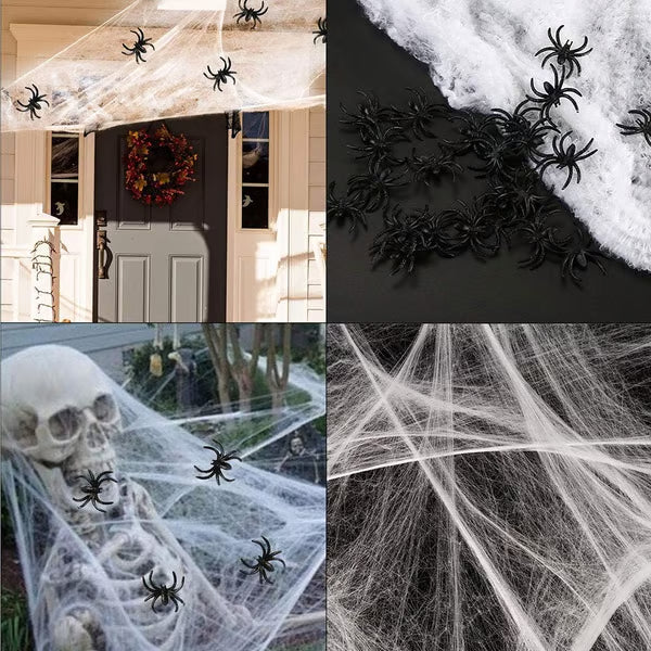 🏆2025 Halloween Hot Sale⚡Halloween Spider Web Décor – Spooky Decorations