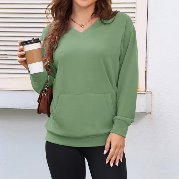 💥Women's Hatless V-Neck Hoodie with Pockets