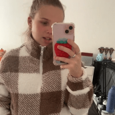 🍂Casual Plaid Pullover – Drop Shoulder Half-Zip Top for Women👩
