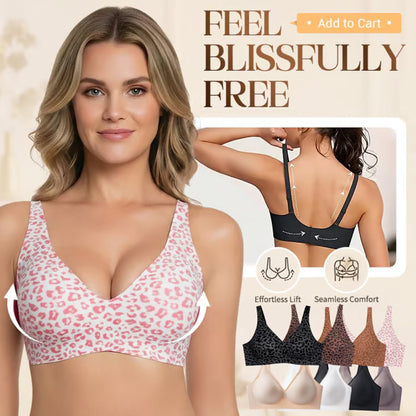 🏆🔥Super Firming Leopard Print Jelly Bra | Women Wirefree Bras 👍No More Sagging Breasts