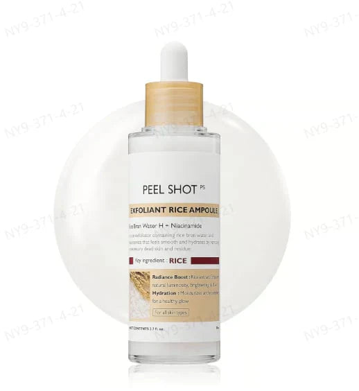 Peel Shot Glow Rice Ampoule Duo - Serums for Brightening, Exfoliating, and Moisturizing🌾
