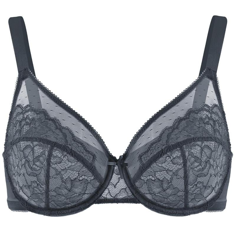 🔥🔥Floral Lace Plus Size Underwire Unlined Unpadded Minimizer Full Coverage Bra