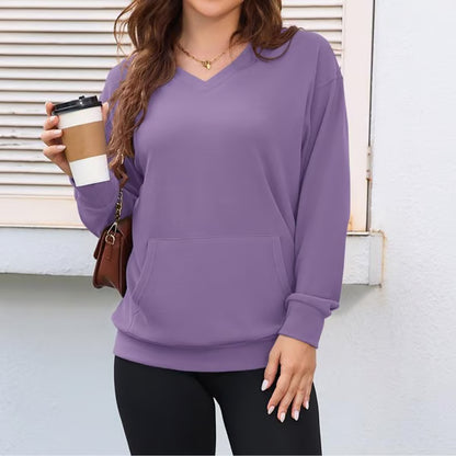 💥Women's Hatless V-Neck Hoodie with Pockets