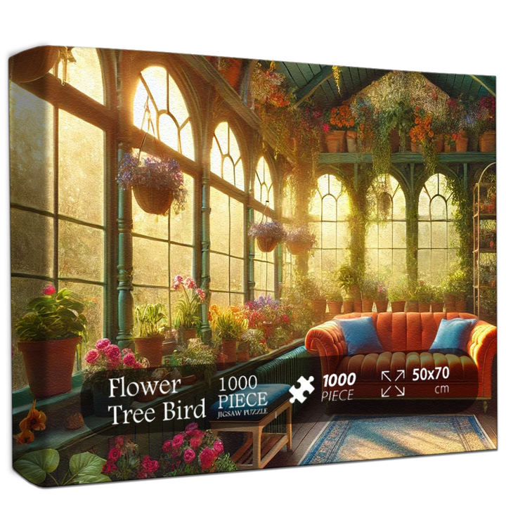 Sunlit Flower Haven Jigsaw Puzzle 500 1000 Pieces