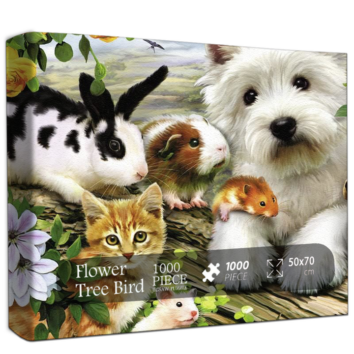 Happy Animal Friends Jigsaw Puzzle 500 1000 Pieces