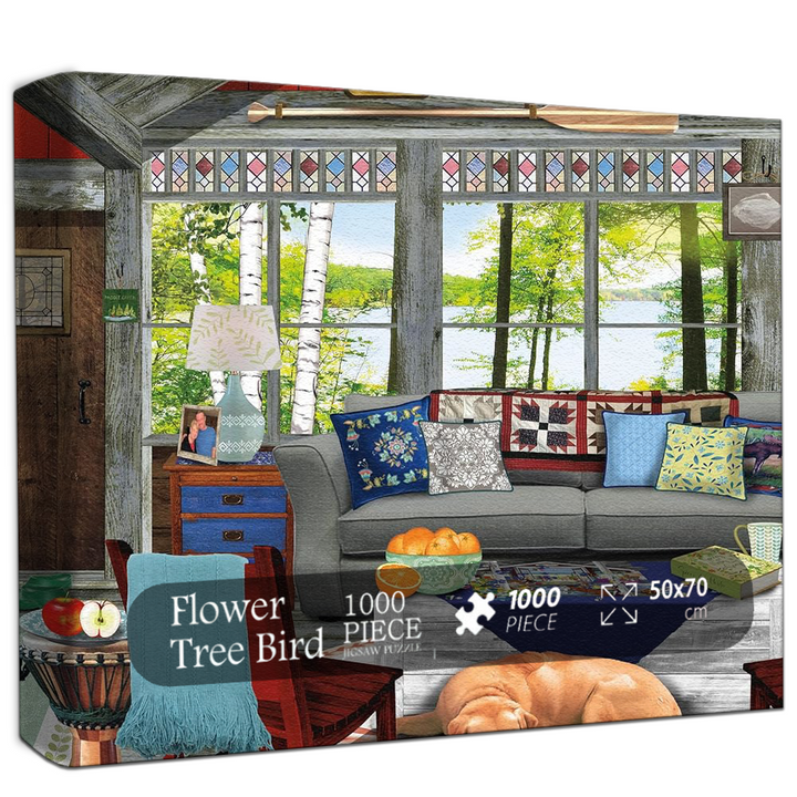 Lake Cabin Jigsaw Puzzle 500 1000 Pieces