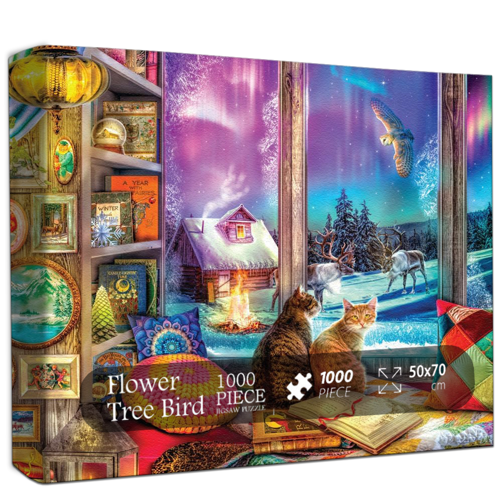 Winter Reading Nook Jigsaw Puzzle 500 1000 Pieces