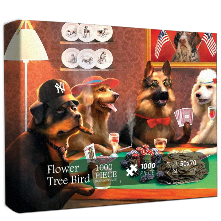 Dog Poker Night Jigsaw Puzzle 500 1000 Pieces