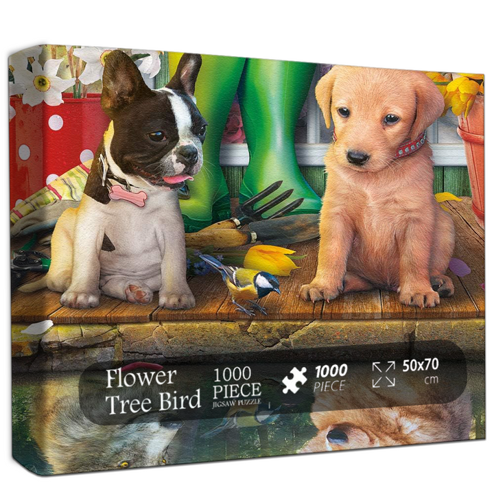 Puppy Reflections Jigsaw Puzzle 500 1000 Pieces