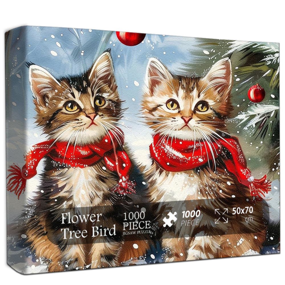 Christmas Kittens Jigsaw Puzzle 500 1000 Pieces