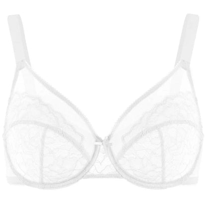 🔥🔥Floral Lace Plus Size Underwire Unlined Unpadded Minimizer Full Coverage Bra