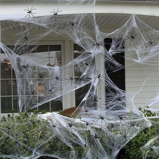 🏆2025 Halloween Hot Sale⚡Halloween Spider Web Décor – Spooky Decorations