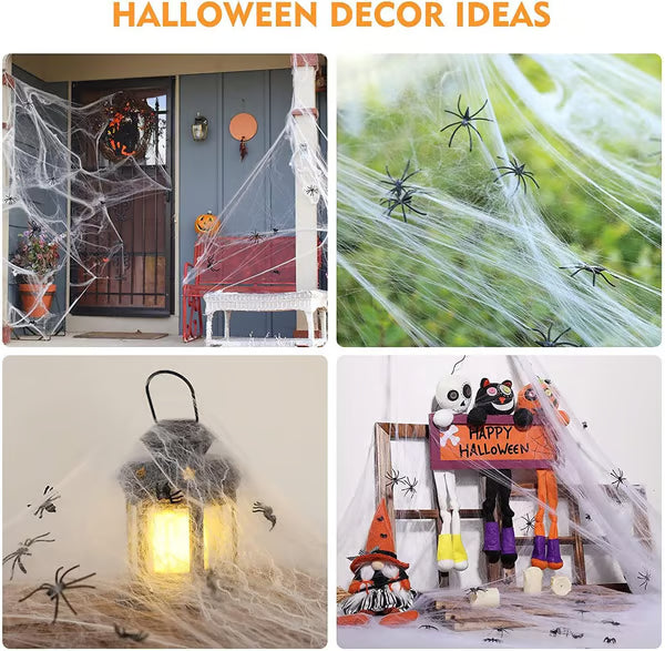 🏆2025 Halloween Hot Sale⚡Halloween Spider Web Décor – Spooky Decorations