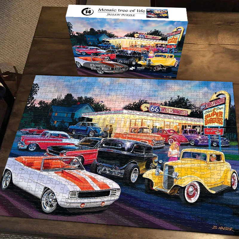 Retro Cruisers Jigsaw Puzzle 500 1000 Pieces