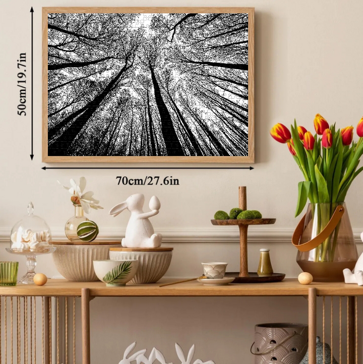 Monochrome Forest Jigsaw Puzzle 500 1000 Pieces