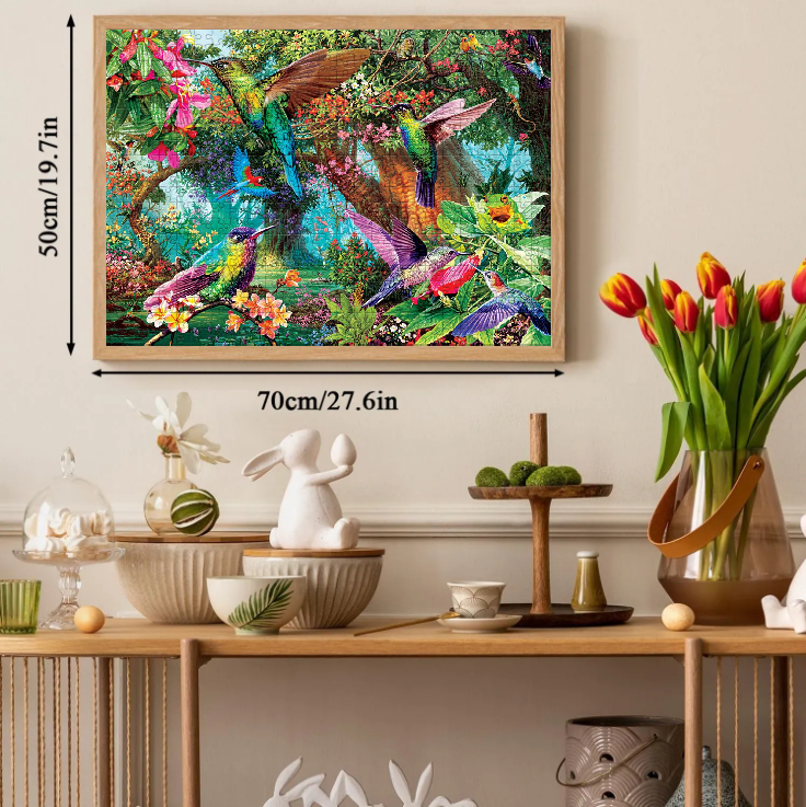 Hummingbird Garden Jigsaw Puzzle 500 1000 Pieces