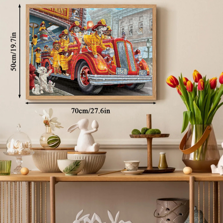 Brave Fire Dogs Jigsaw Puzzle 500 1000 Pieces