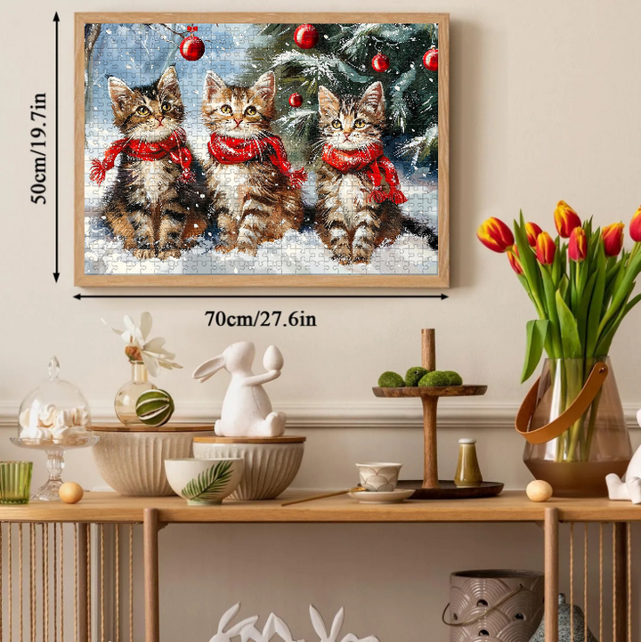 Festive Kittens Jigsaw Puzzle 500 1000 Pieces