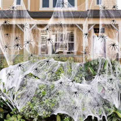 🏆2025 Halloween Hot Sale⚡Halloween Spider Web Décor – Spooky Decorations