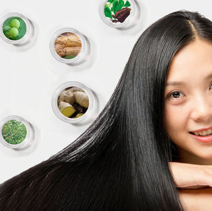 Vegetable hair dye shampoo in bubbles