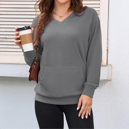 💥Women's Hatless V-Neck Hoodie with Pockets