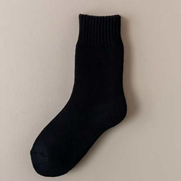 5 Pairs Women's Solid Mid-calf Socks