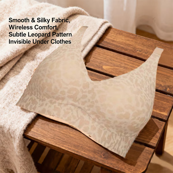 🏆🔥Super Firming Leopard Print Jelly Bra | Women Wirefree Bras 👍No More Sagging Breasts