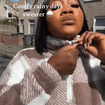 🍂Casual Plaid Pullover – Drop Shoulder Half-Zip Top for Women👩