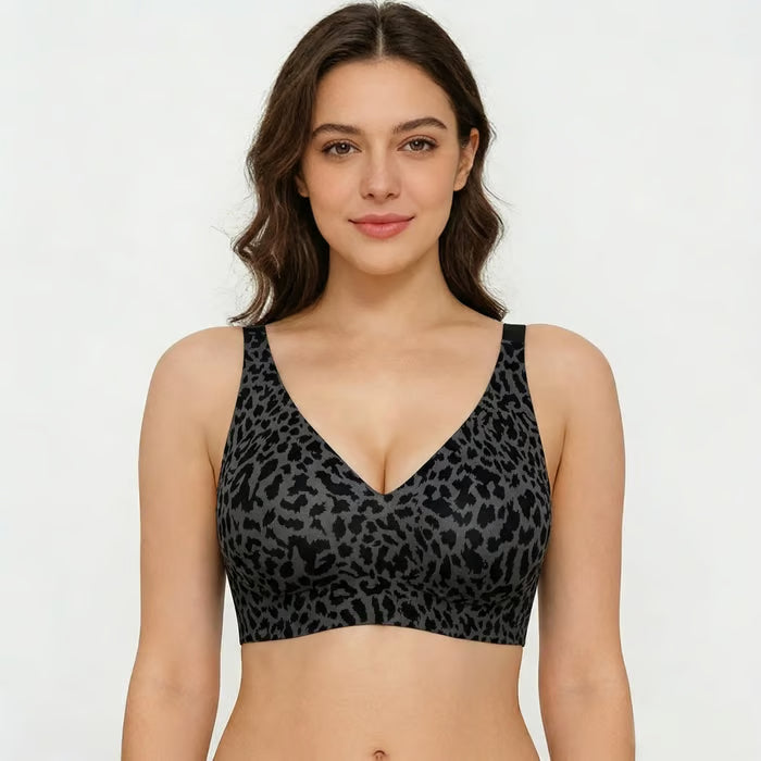 🏆🔥Super Firming Leopard Print Jelly Bra | Women Wirefree Bras 👍No More Sagging Breasts