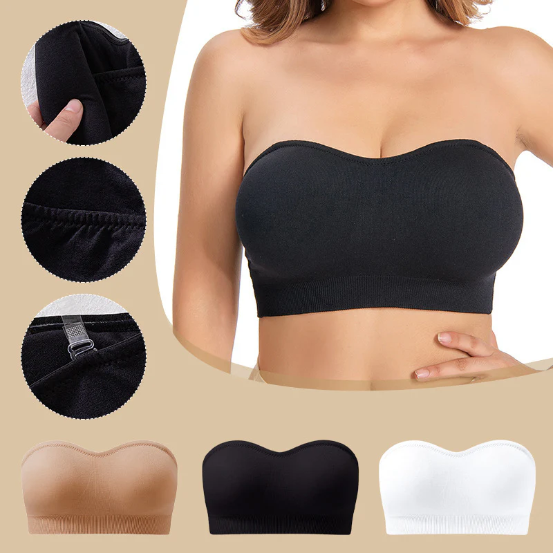 👙BUY 1 GET 1 FREE🤍Women’s Wireless Bandeau Bra with Removable Straps