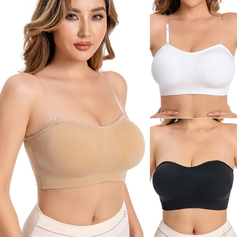 👙BUY 1 GET 1 FREE🤍Women’s Wireless Bandeau Bra with Removable Straps