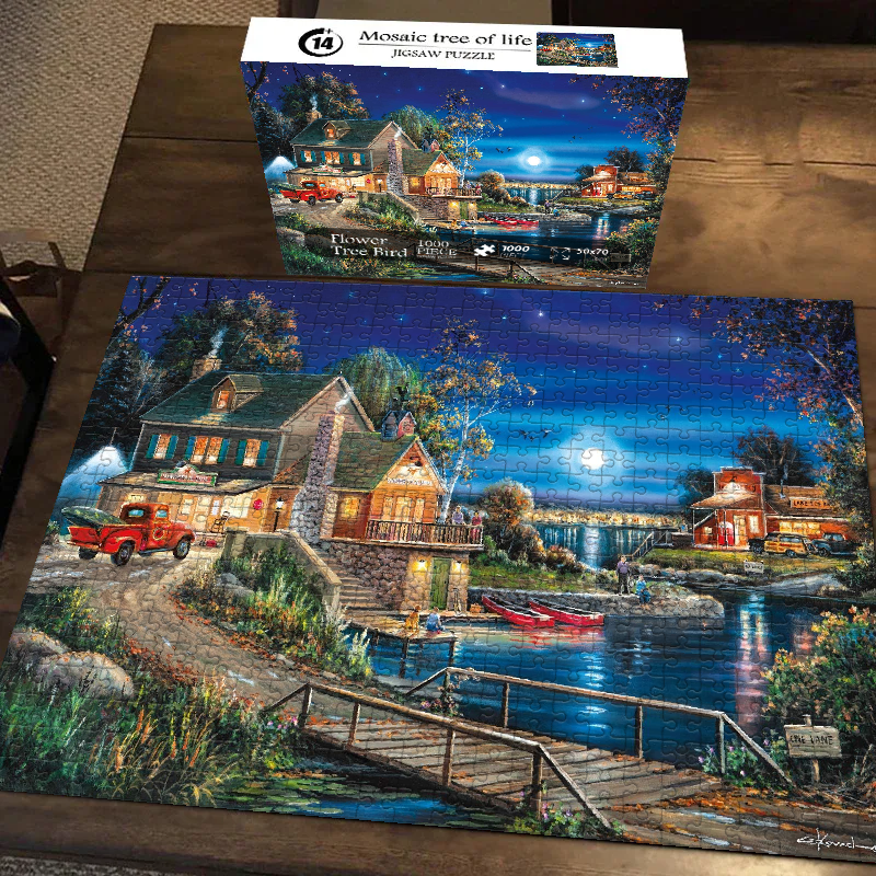 Moonlit Inn Jigsaw Puzzle 500 1000 Pieces