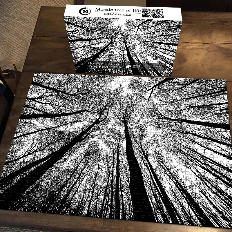 Monochrome Forest Jigsaw Puzzle 500 1000 Pieces