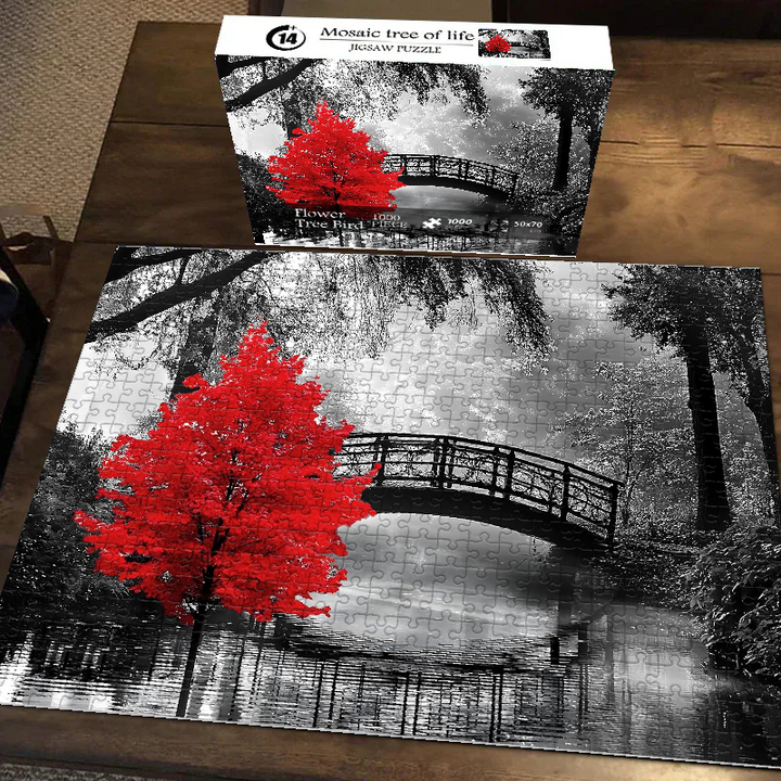 Red Contrast Jigsaw Puzzle 500 1000 Pieces