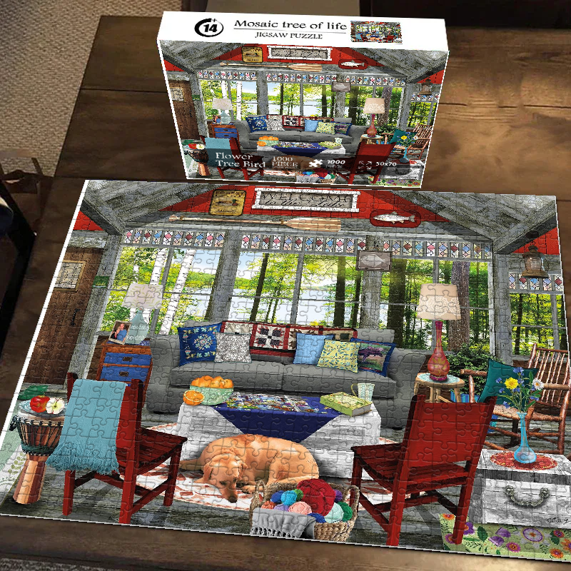 Lake Cabin Jigsaw Puzzle 500 1000 Pieces