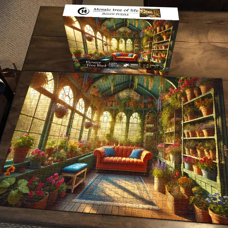 Sunlit Flower Haven Jigsaw Puzzle 500 1000 Pieces