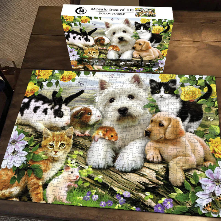 Puppy Reflections Jigsaw Puzzle 500 1000 Pieces