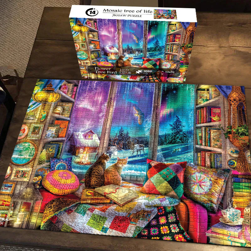 Winter Reading Nook Jigsaw Puzzle 500 1000 Pieces