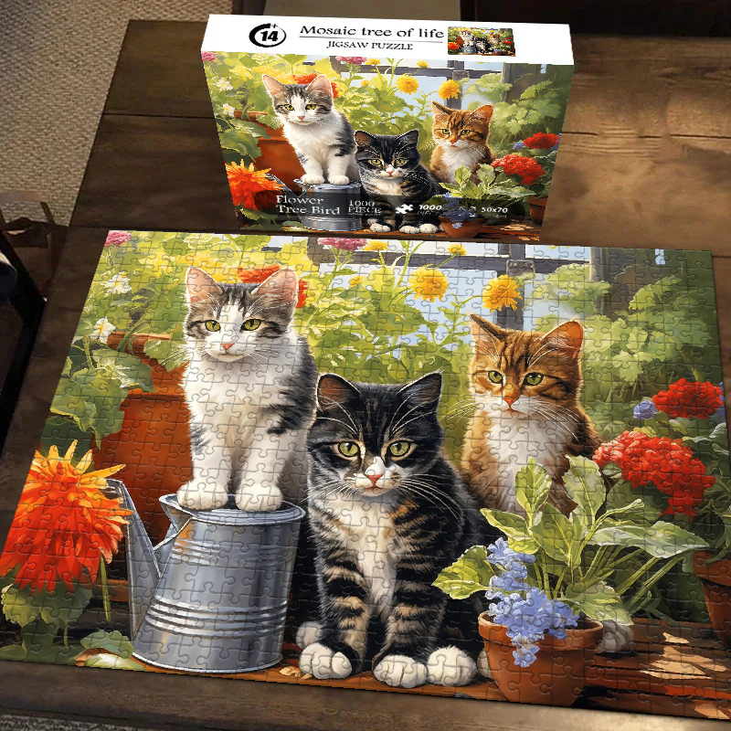 Garden Kittens Jigsaw Puzzle 500 1000 Pieces