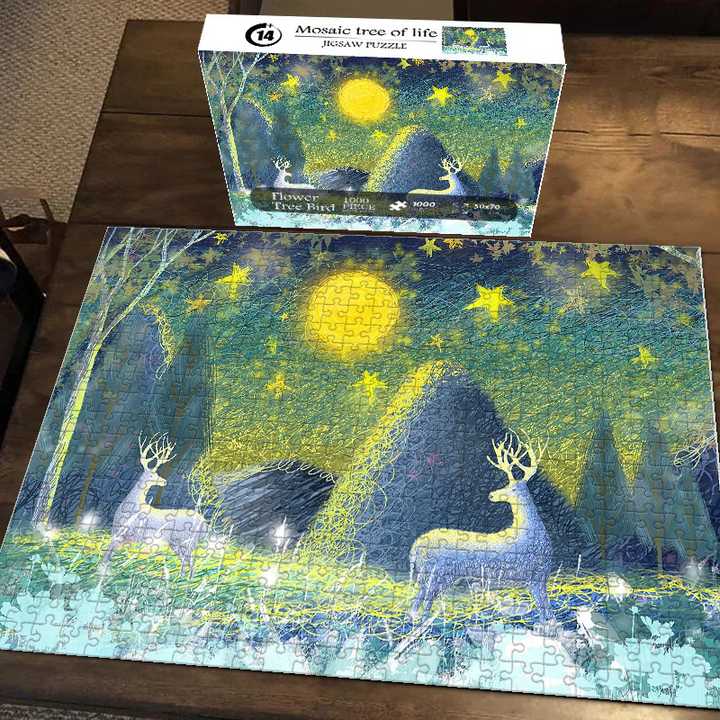 Starlit Deer Jigsaw Puzzle 500 1000 Pieces